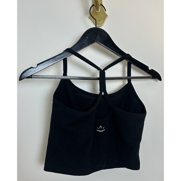 BEYOND YOGA Spacedye Slim Racerback Cropped Tank in Darkest Night Size Medium - Picture 5 of 10